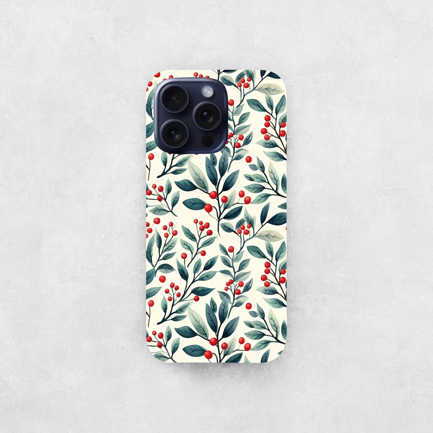 Christmas Berries Digital Seamless Pattern