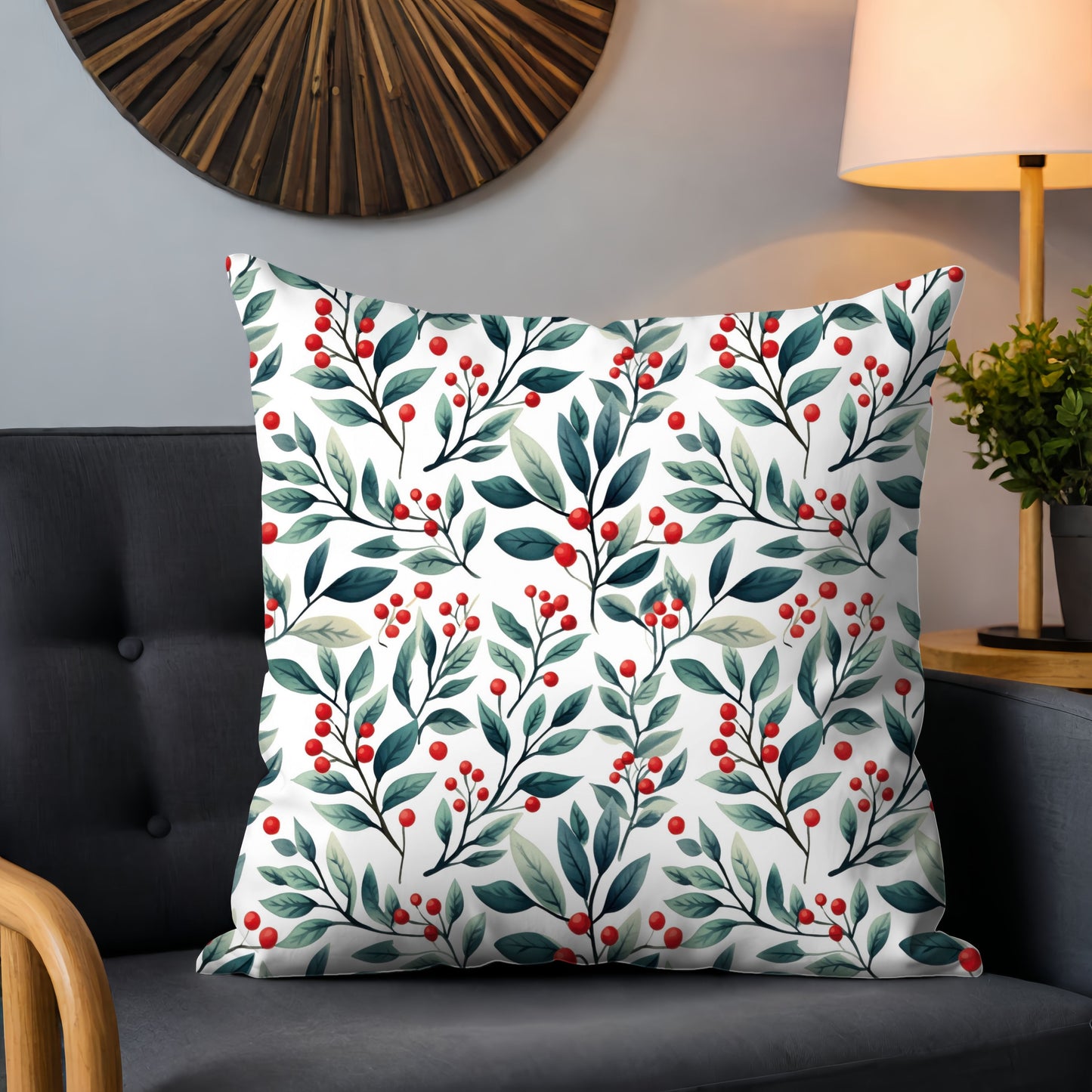 Christmas Berries Digital Seamless Pattern