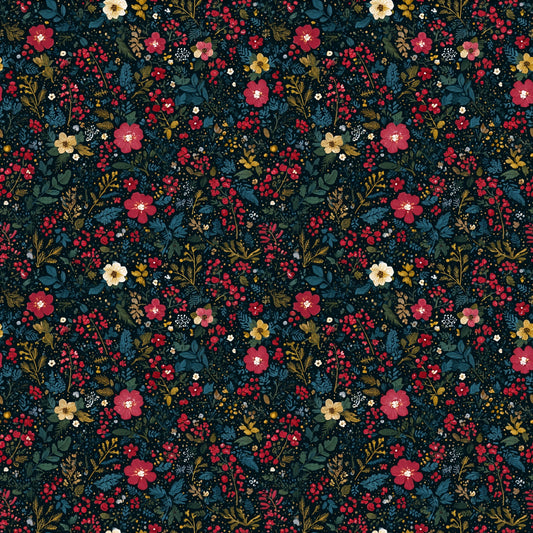 Christmas Ditsy Floral Digital Seamless Pattern