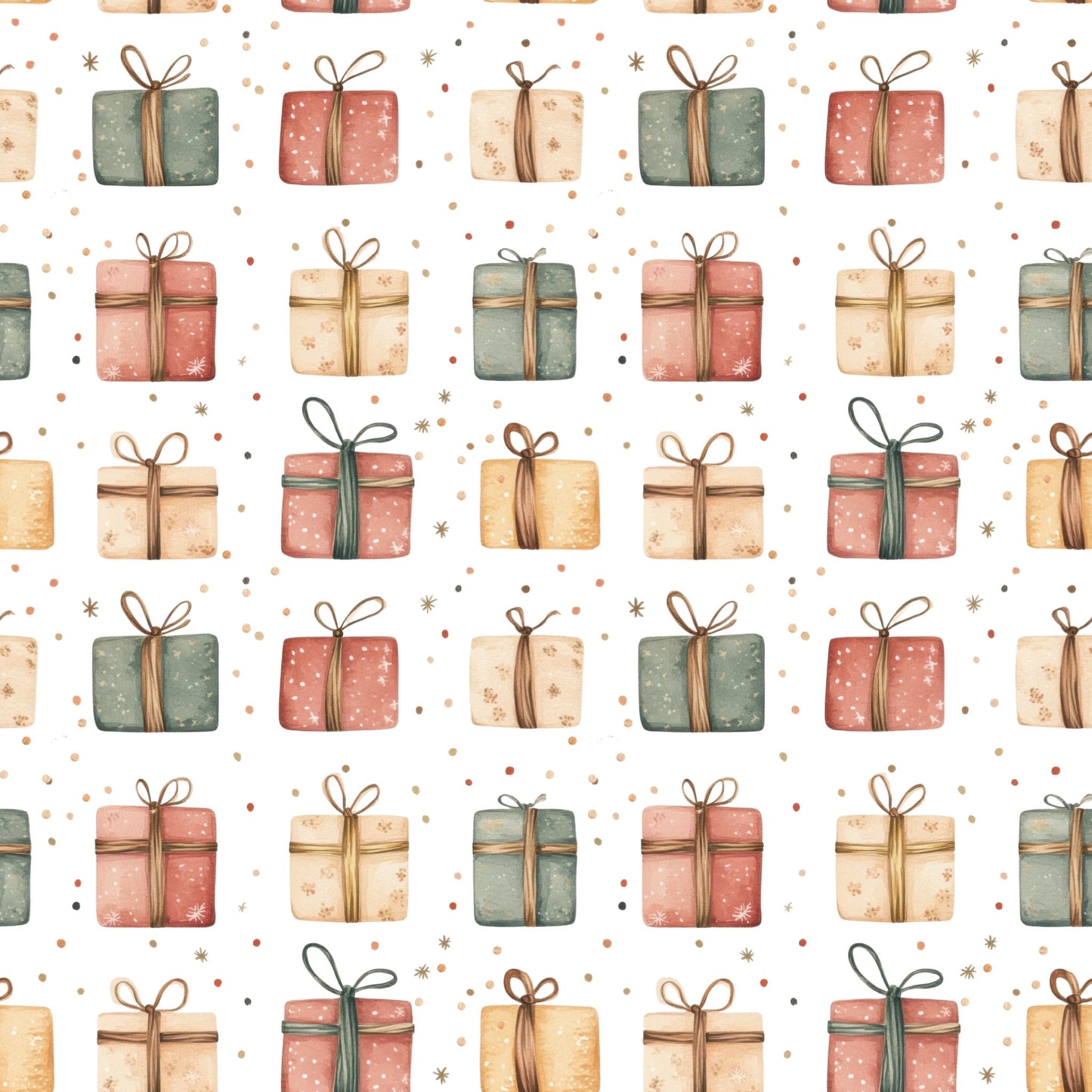 Christmas Gifts & Presents Digital Seamless Pattern