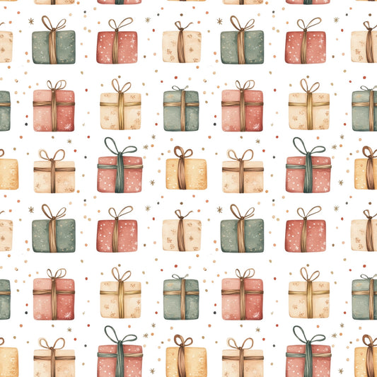 Christmas Gifts & Presents Digital Seamless Pattern