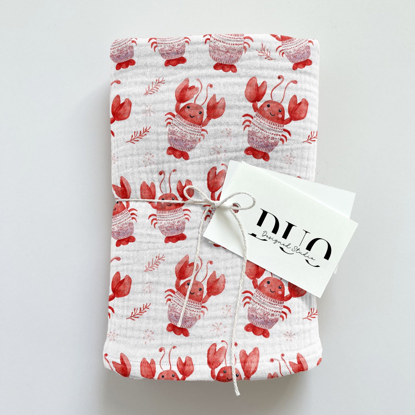Christmas Lobster Digital Seamless Pattern