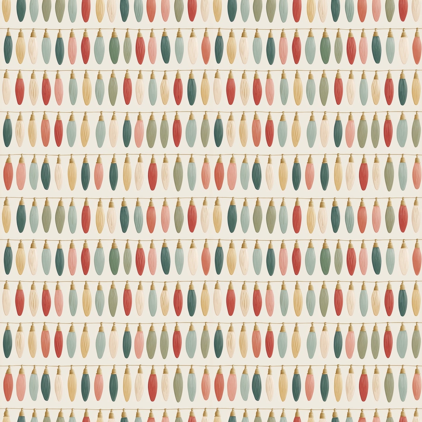 Christmas Lights Digital Seamless Pattern