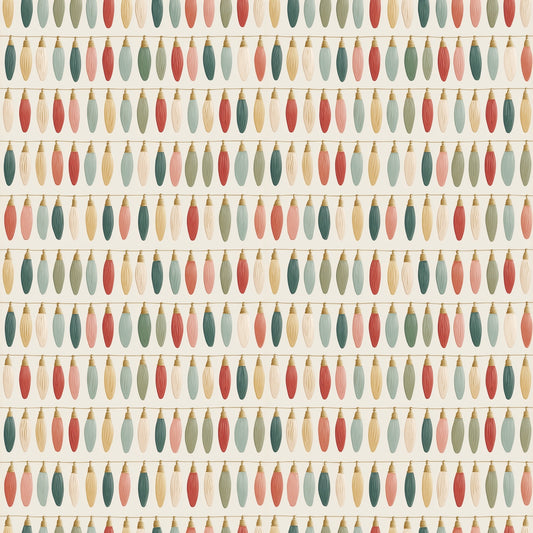 Christmas Lights Digital Seamless Pattern