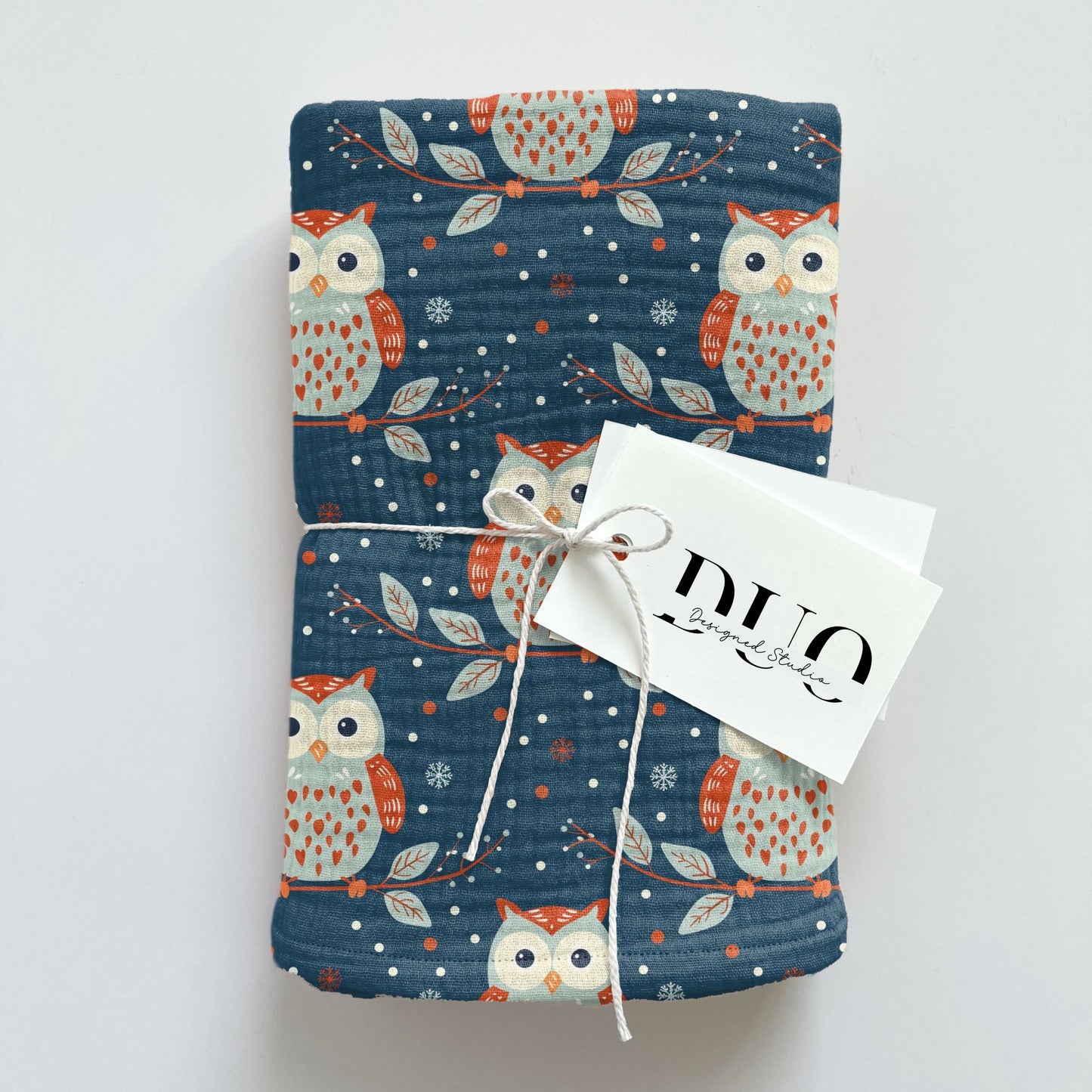Christmas Owl Digital Seamless Pattern