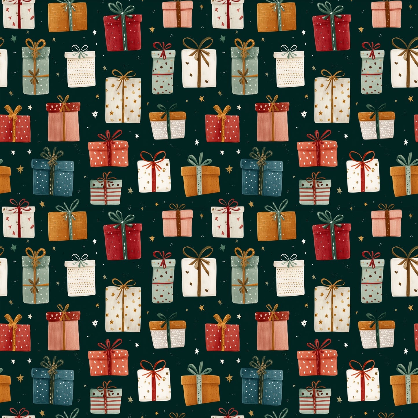 Christmas Presents Digital Seamless Pattern