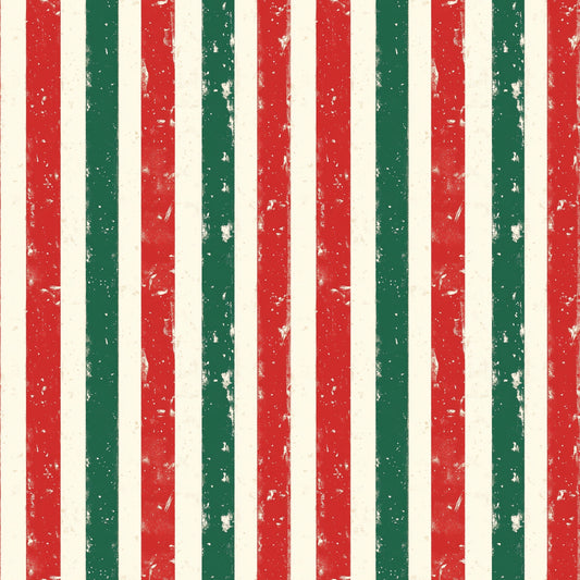 Christmas Rustic Stripes Digital Seamless Pattern