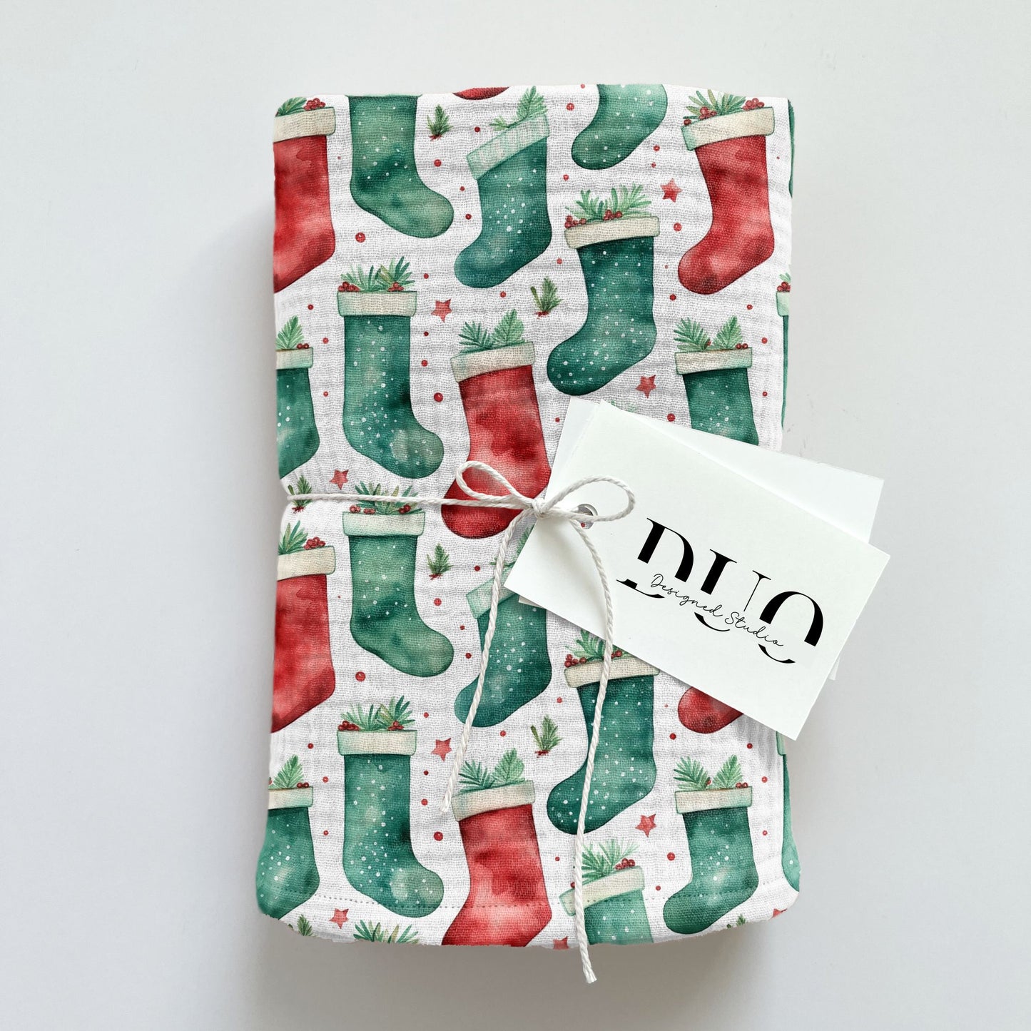 Christmas Stockings Digital Seamless Pattern