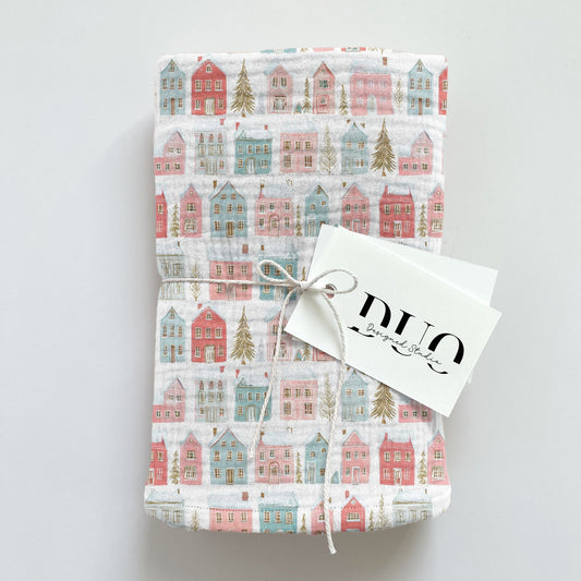 Christmas Street Digital Seamless Pattern