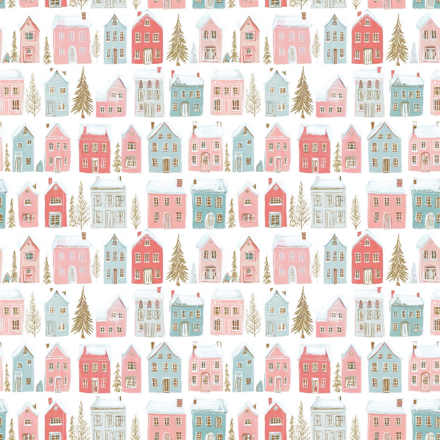 Christmas Street Digital Seamless Pattern