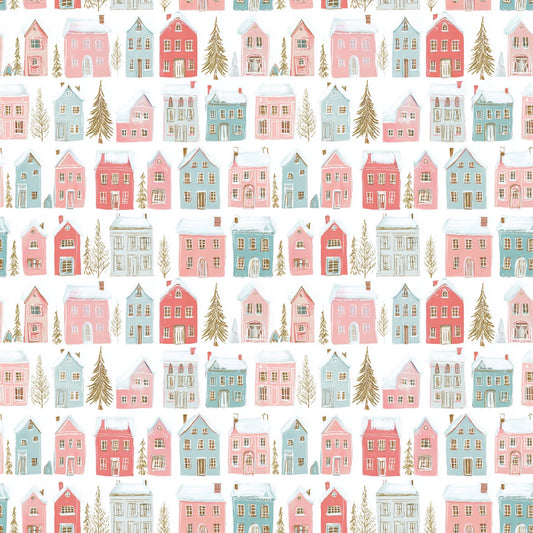 Christmas Street Digital Seamless Pattern