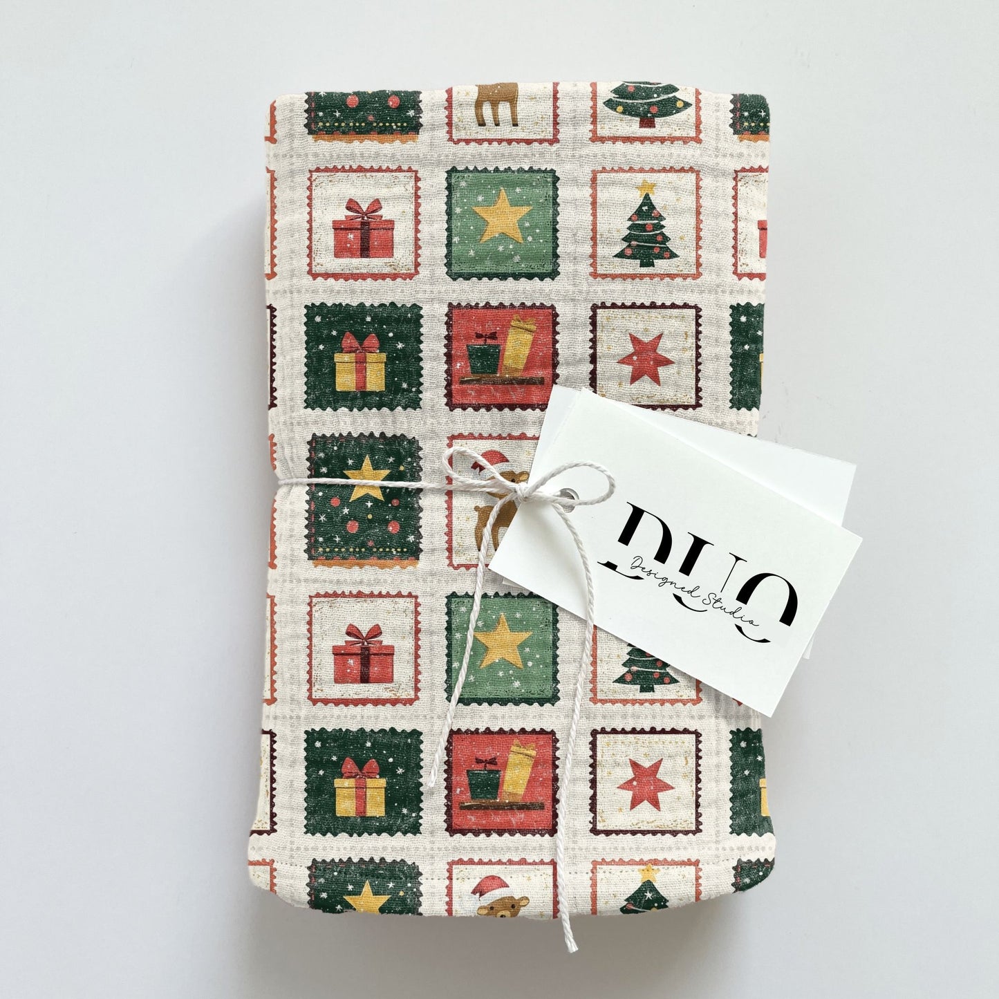 Christmas Time Stamps Digital Seamless Pattern