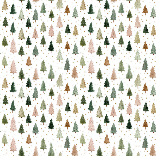 Christmas Tree Farm Digital Seamless Pattern
