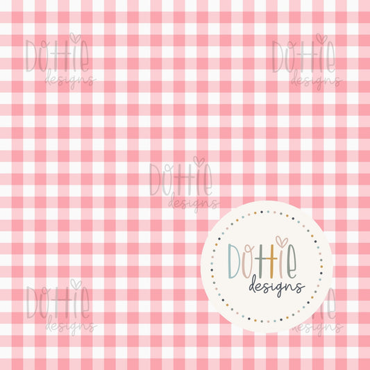 Christmas Pink Gingham