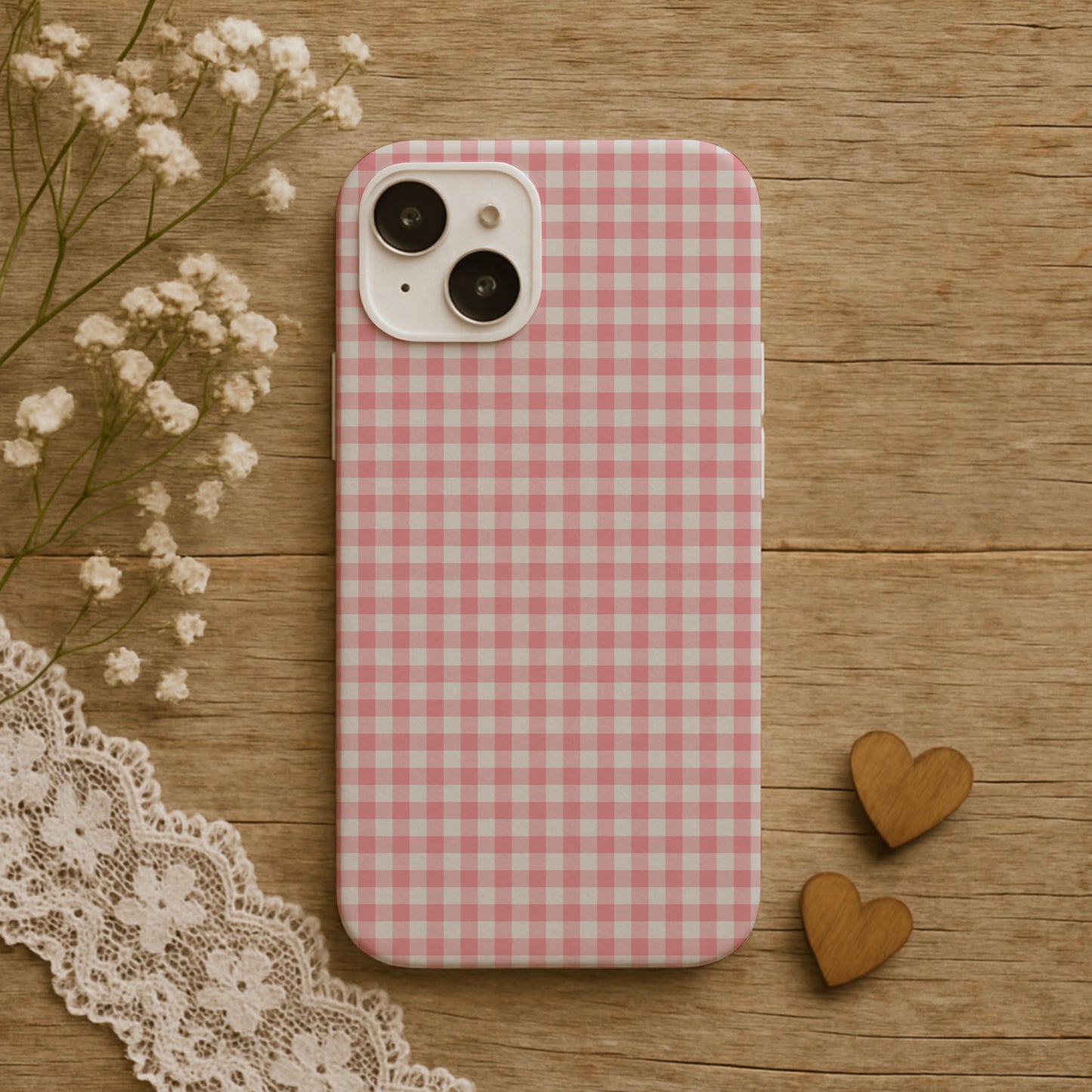 Christmas Pink Gingham