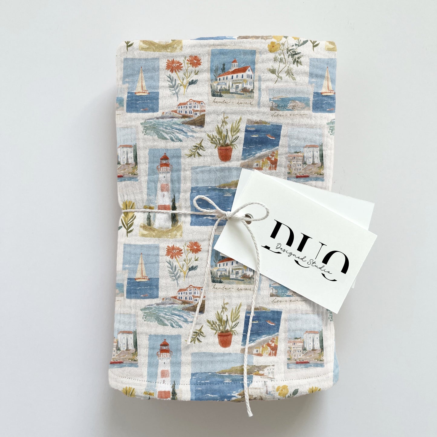Coastal Polaroid Digital Seamless Pattern