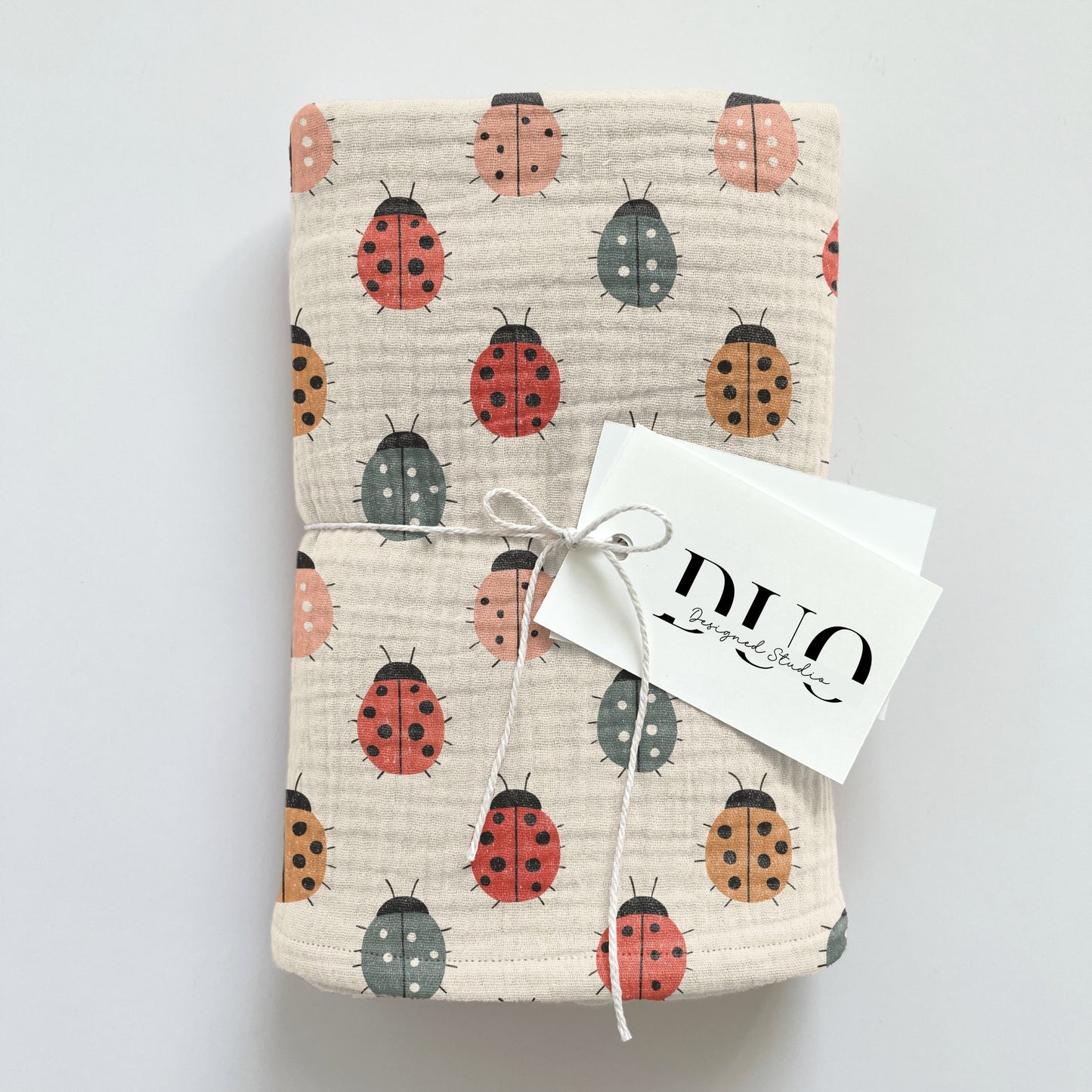 Coloured Ladybugs Digital Seamless Pattern