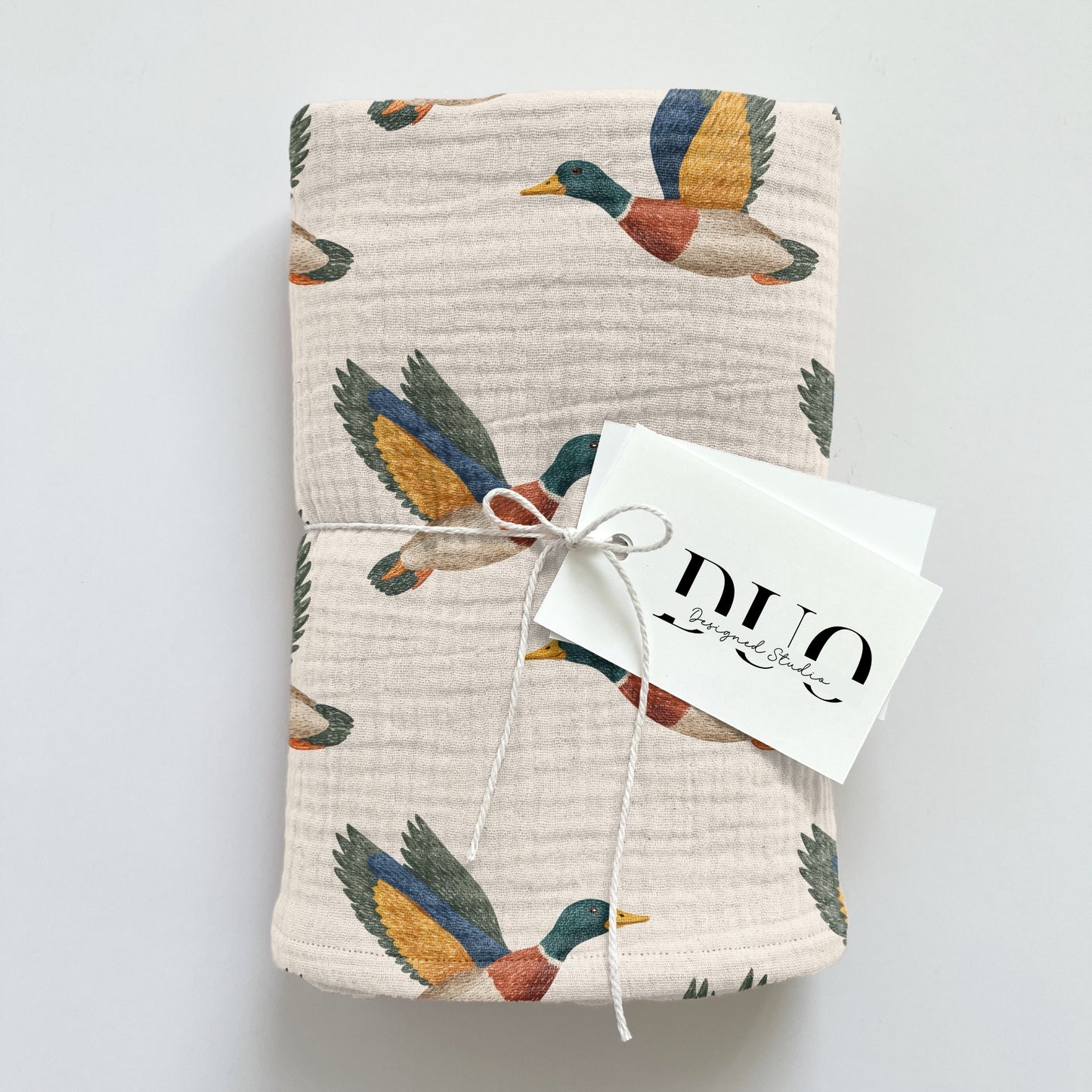 Coloured Neutral Mallards Digital Seamless Pattern
