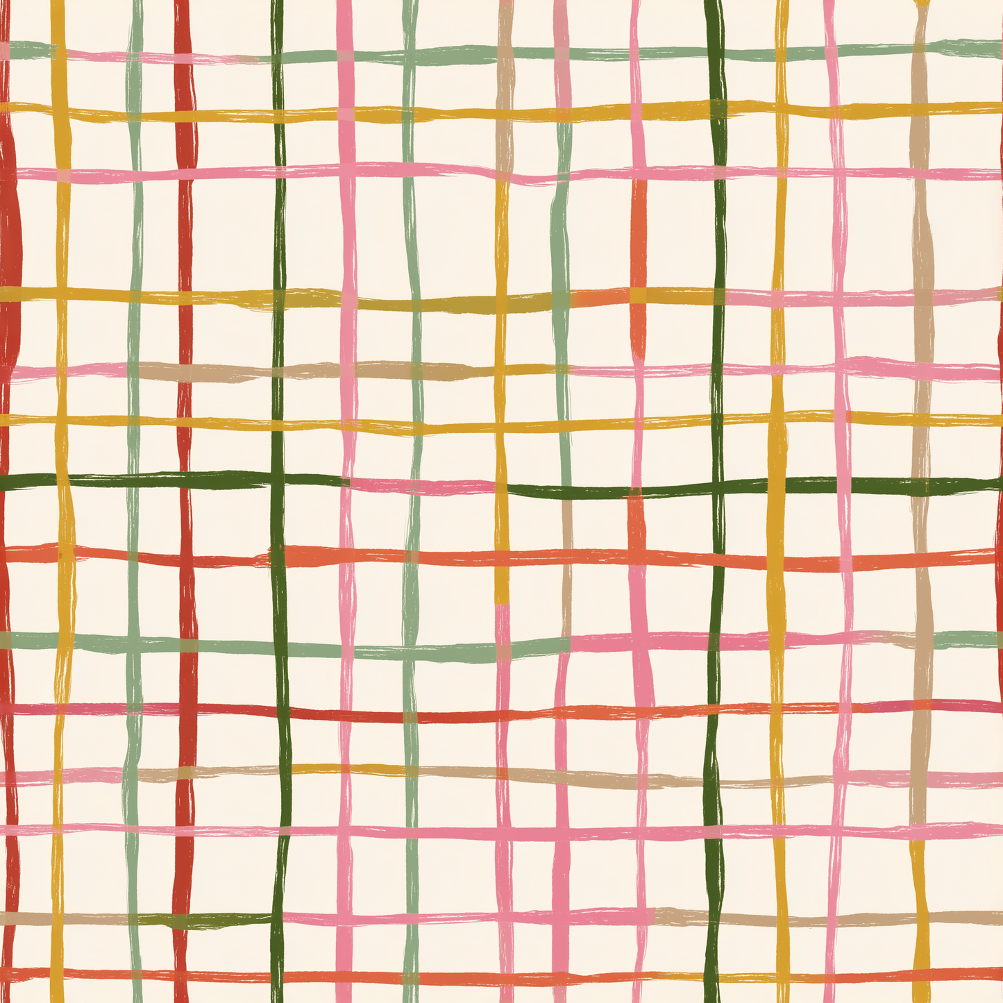 Coloured Pencil Grid Digital Seamless Pattern