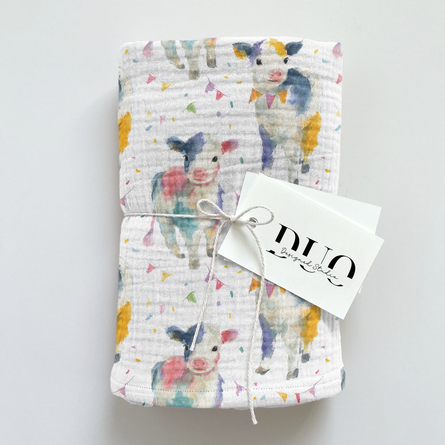 Colourful Cows Digital Seamless Pattern