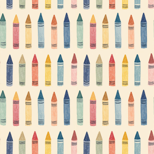 Colourful Crayons Digital Seamless Pattern