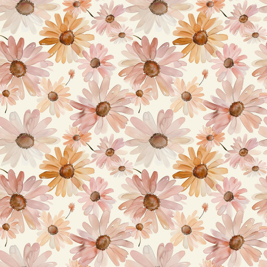 Colourful Daisies Digital Seamless Pattern