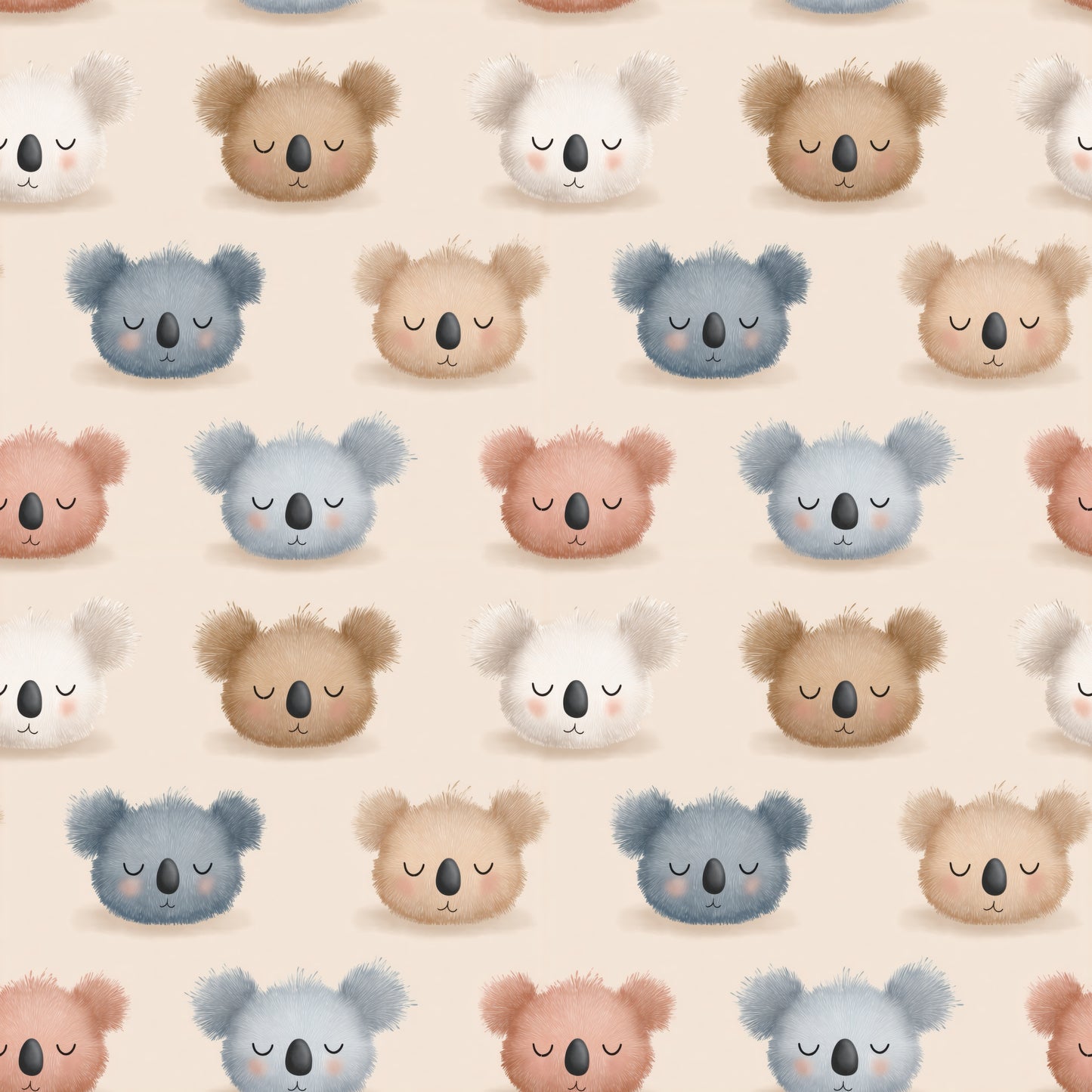 Colourful Koalas Digital Seamless Pattern
