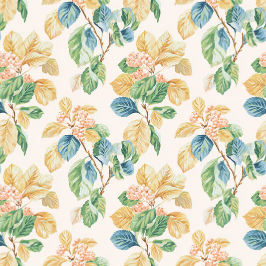 Colourful Leaves & Berries Digital Seamless Pattern