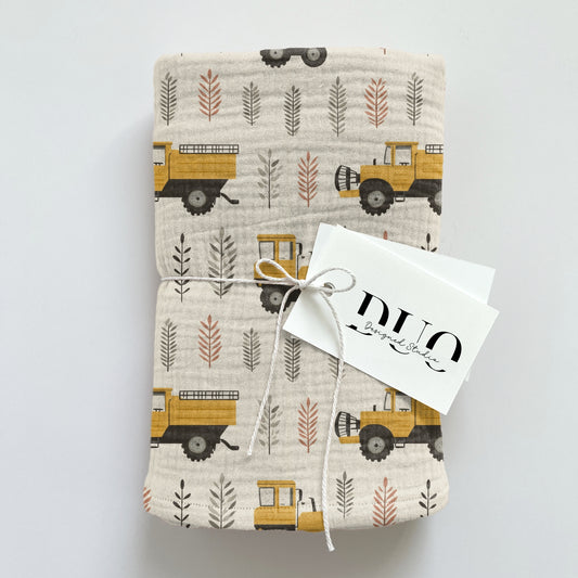 Combine Harvesters Digital Seamless Pattern