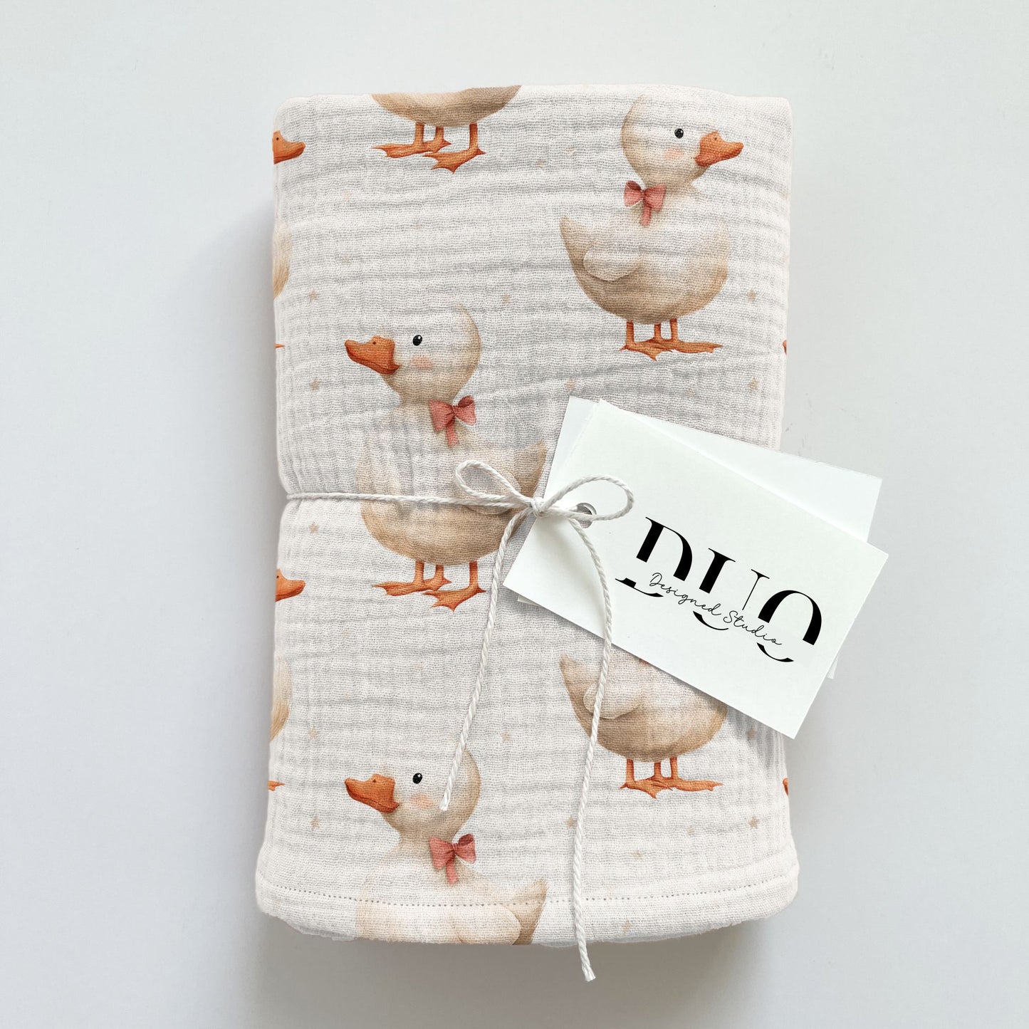 Coquette Bow Ducks Digital Seamless Pattern