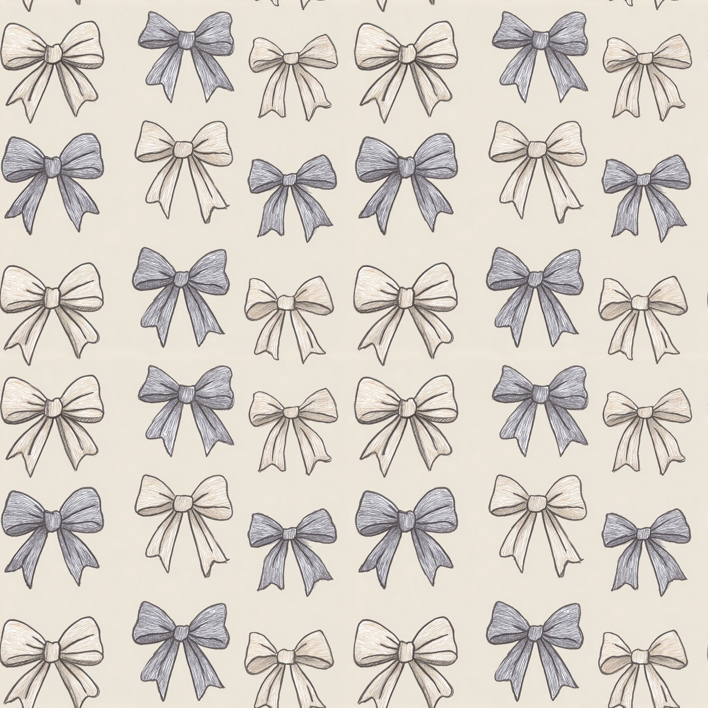 Coquette Bows Digital Seamless Pattern