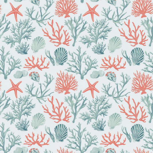 Coral Sea Digital Seamless Pattern