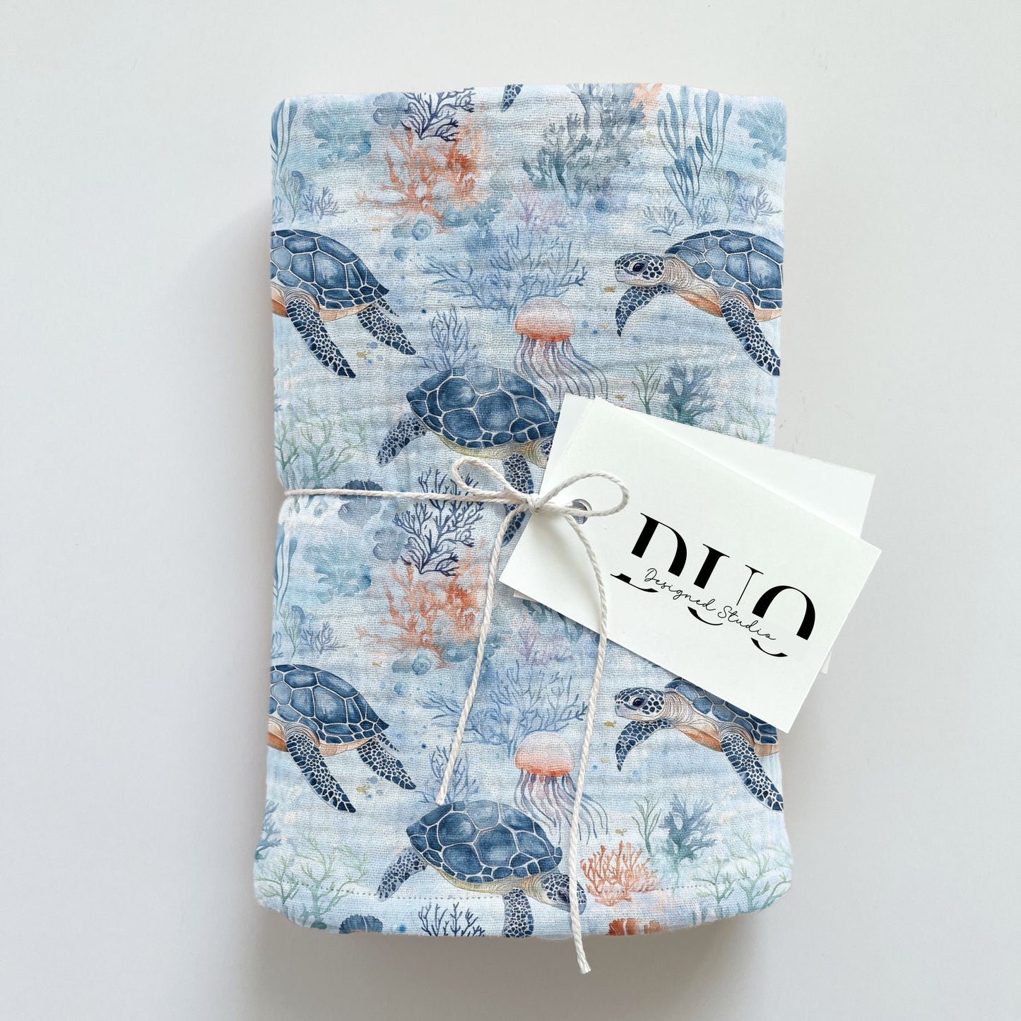 Coral Turtles Digital Seamless Pattern