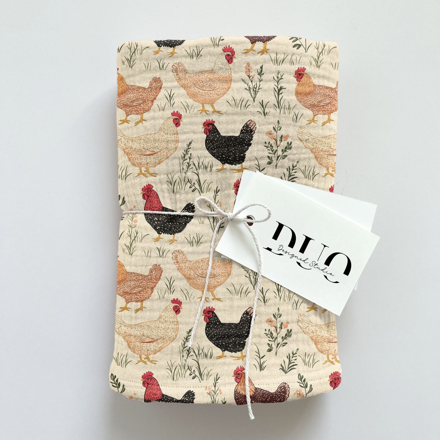 Country Chickens Digital Seamless Pattern