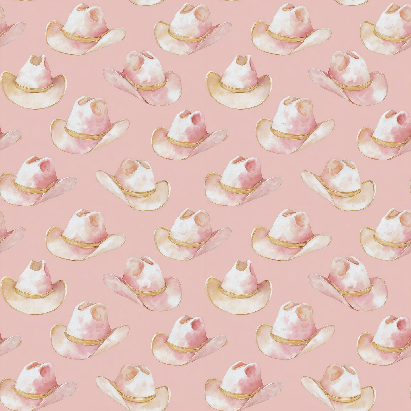 Cowgirl Hats Digital Seamless Pattern