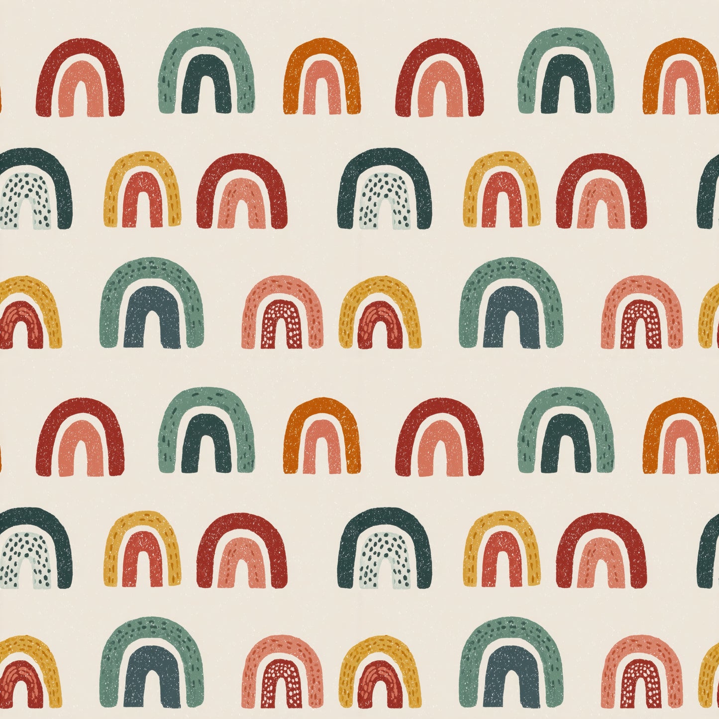 Crayon Rainbows Digital Seamless Pattern