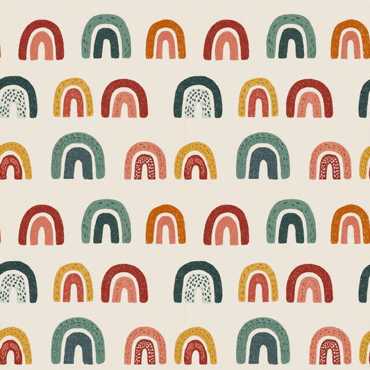 Crayon Rainbows Digital Seamless Pattern