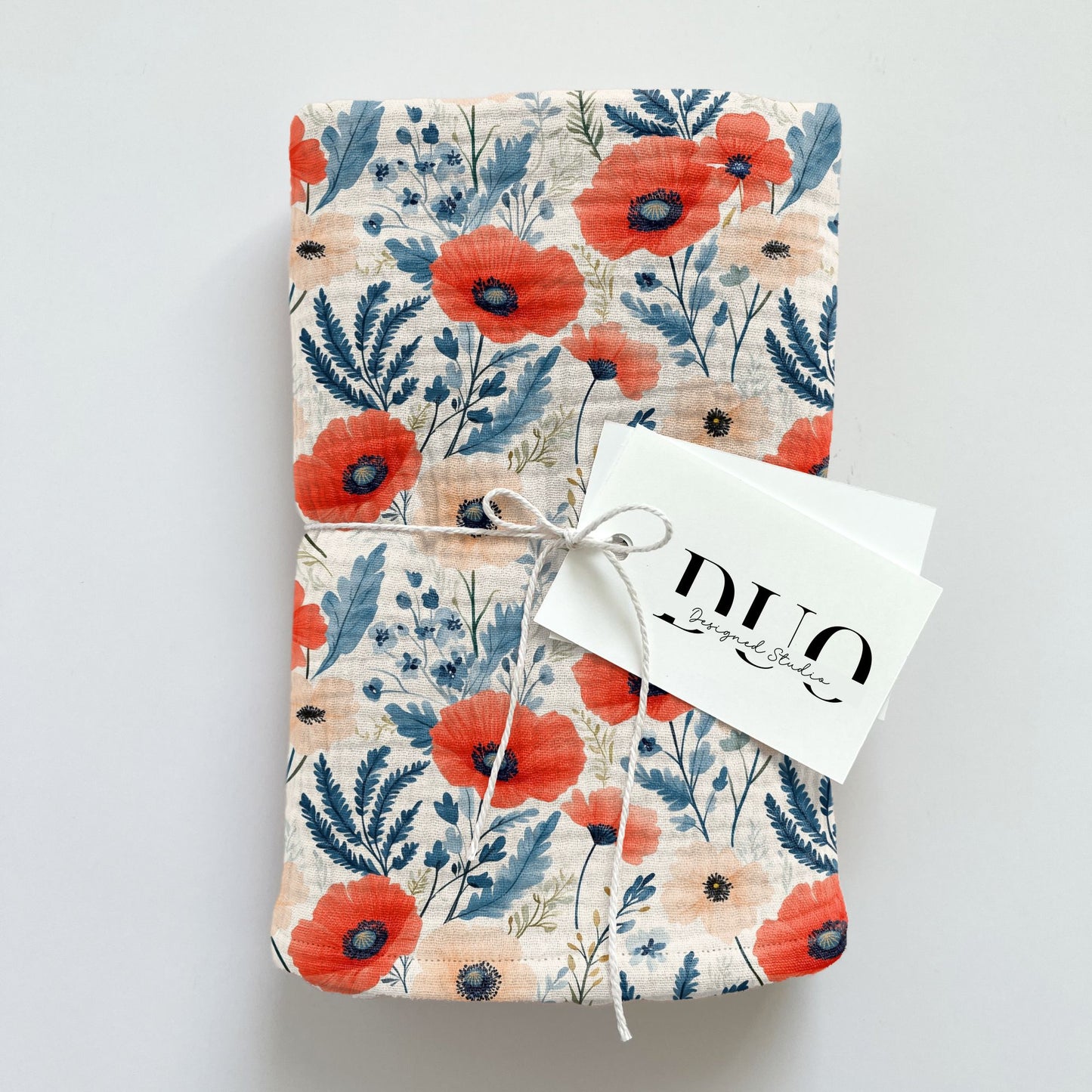 Cream & Red Flower Field Digital Seamless Pattern