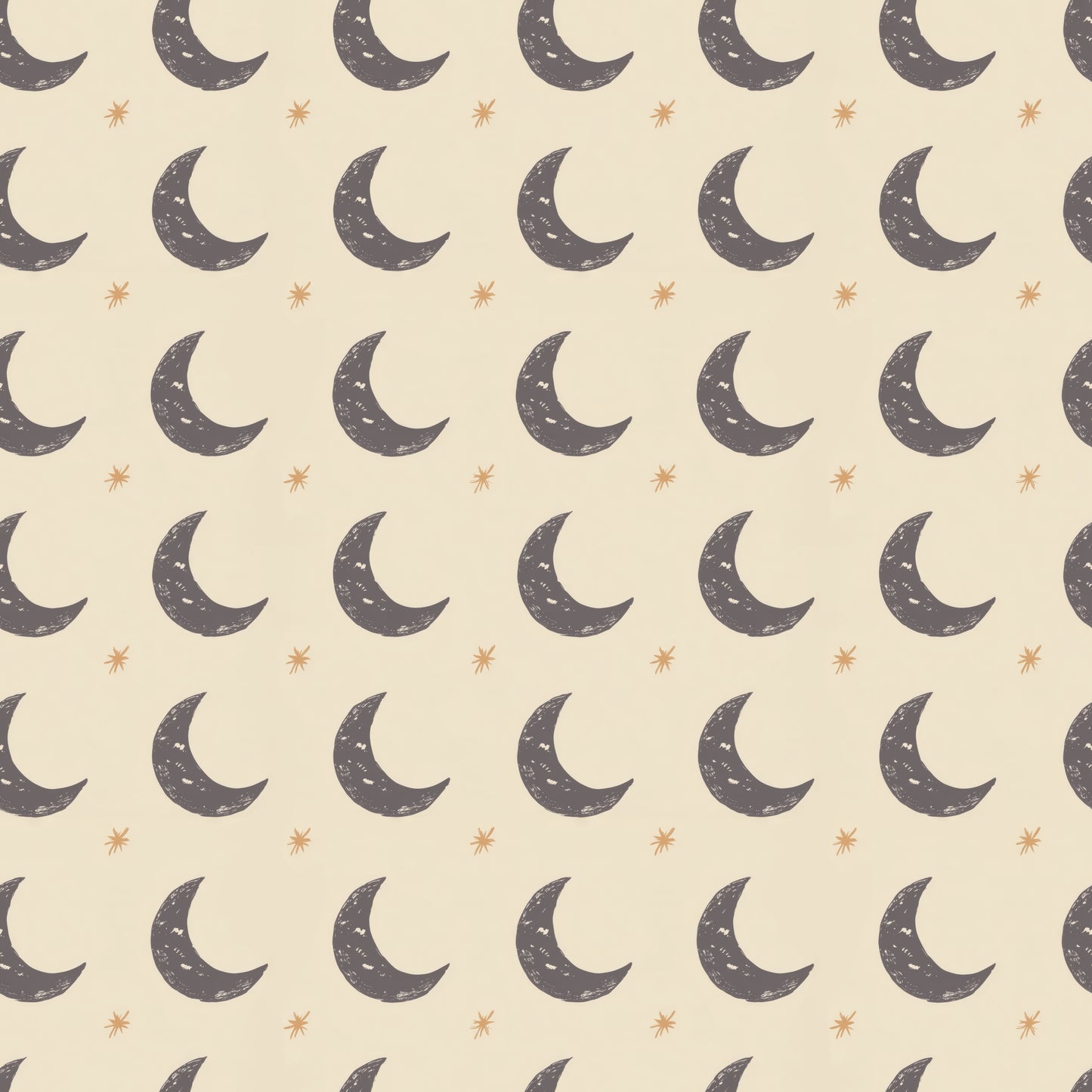 Moons & Stars Digital Seamless Pattern