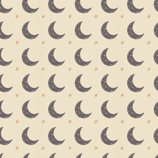 Moons & Stars Digital Seamless Pattern