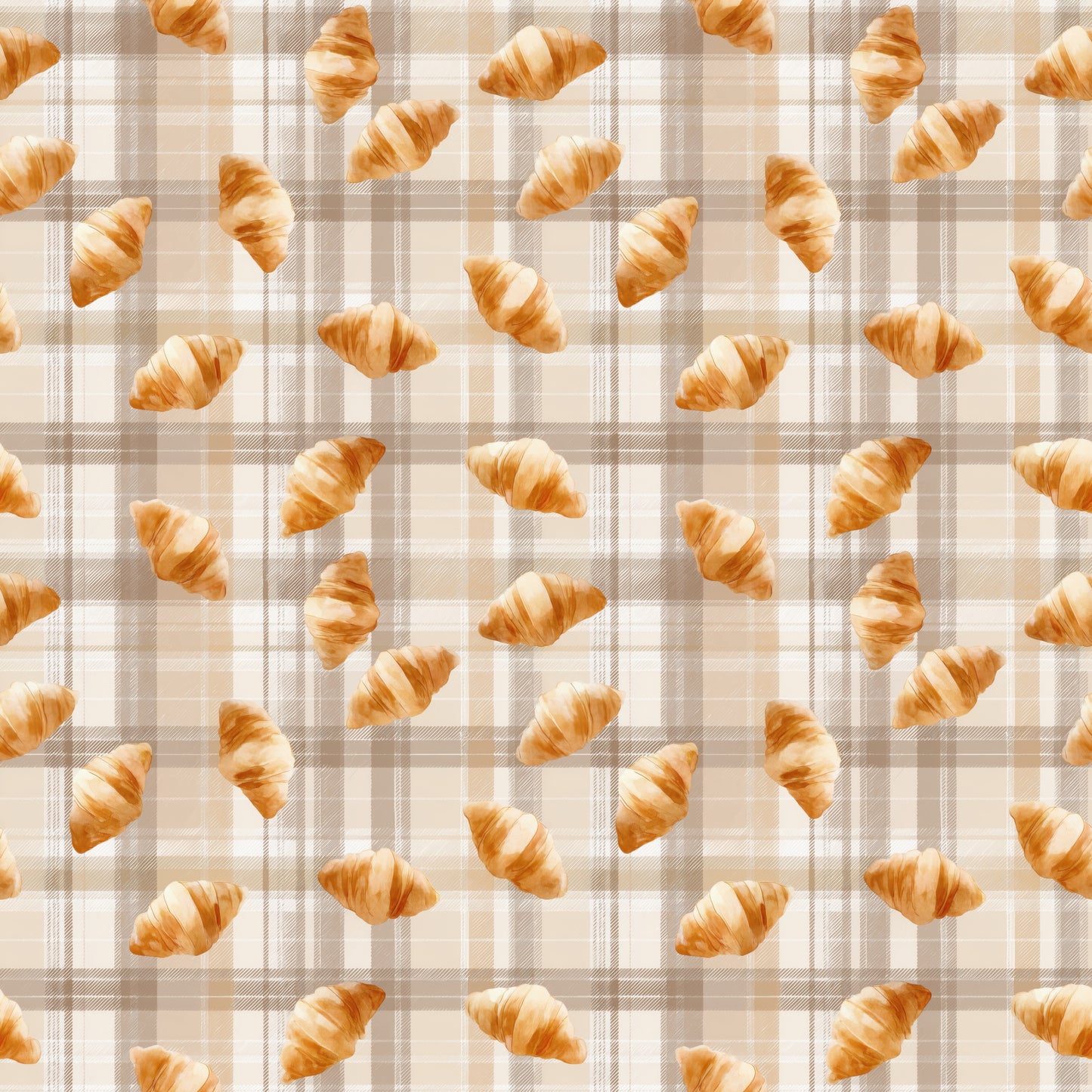 Croissants Digital Seamless Pattern