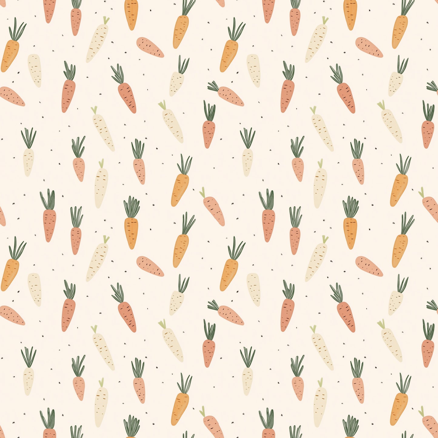 Crunchy Carrots Digital Seamless Pattern