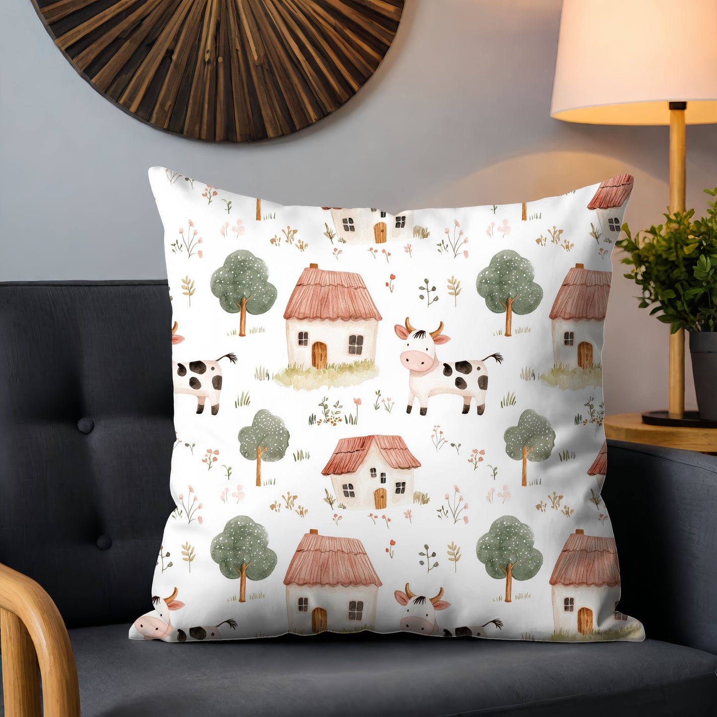 Cute Farmyard Digital Seamless Pattern