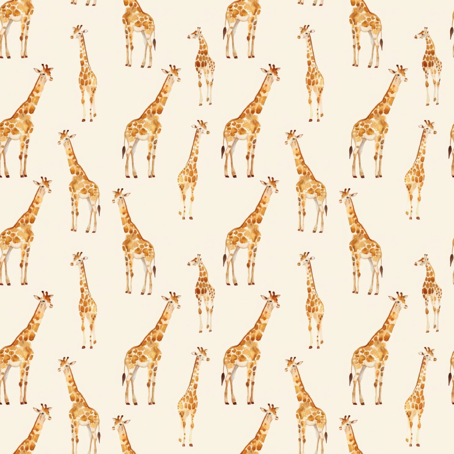 Cute Giraffes Digital Seamless Pattern