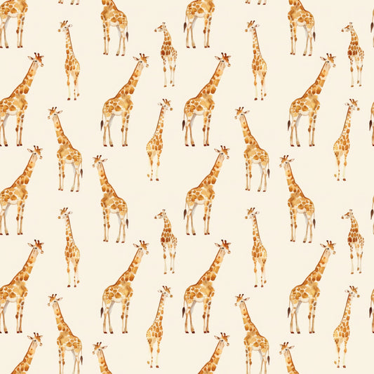 Cute Giraffes Digital Seamless Pattern