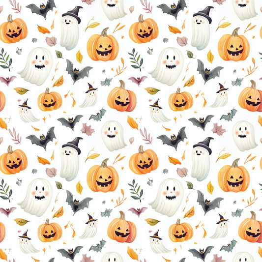 Cute Halloween Digital Seamless Pattern