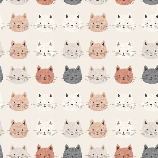 Cute Kittens Digital Seamless Pattern