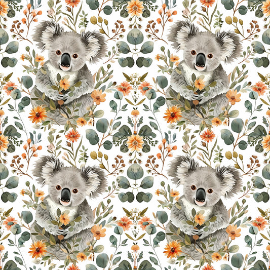 Cute Koalas Digital Seamless Pattern
