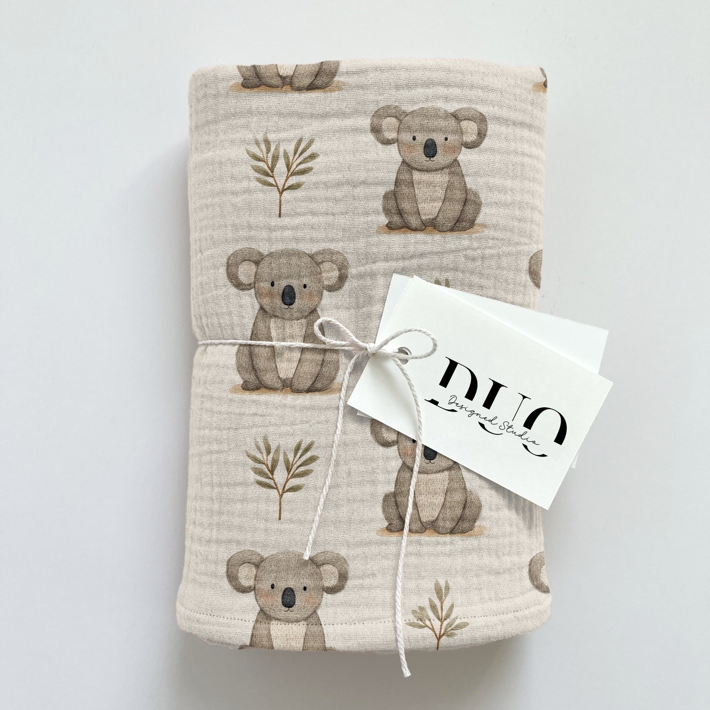 Cute Koalas on Natural Digital Seamless Pattern