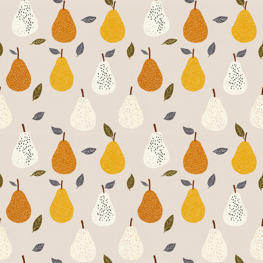 Cute Pears Digital Seamless Pattern